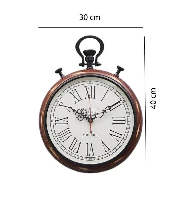 Vintage Brown Wood & MDF Wall Clock,
