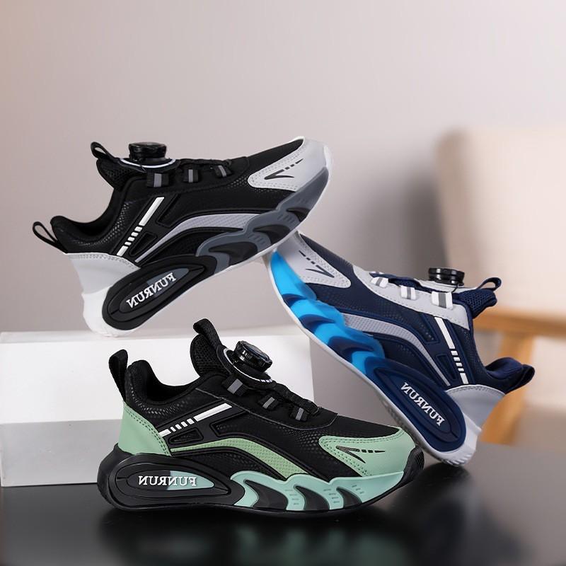 Boys Running Shoes Kids Lightweight Breathable Waterproof Anti-Slip Sport Sneakers Outdoor Indoor Use