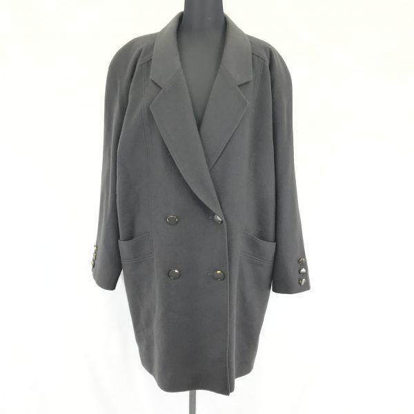 

USED/Made in Japan LEANNE 100% Cashmere Long Coat Double Breasted Gray Free Size