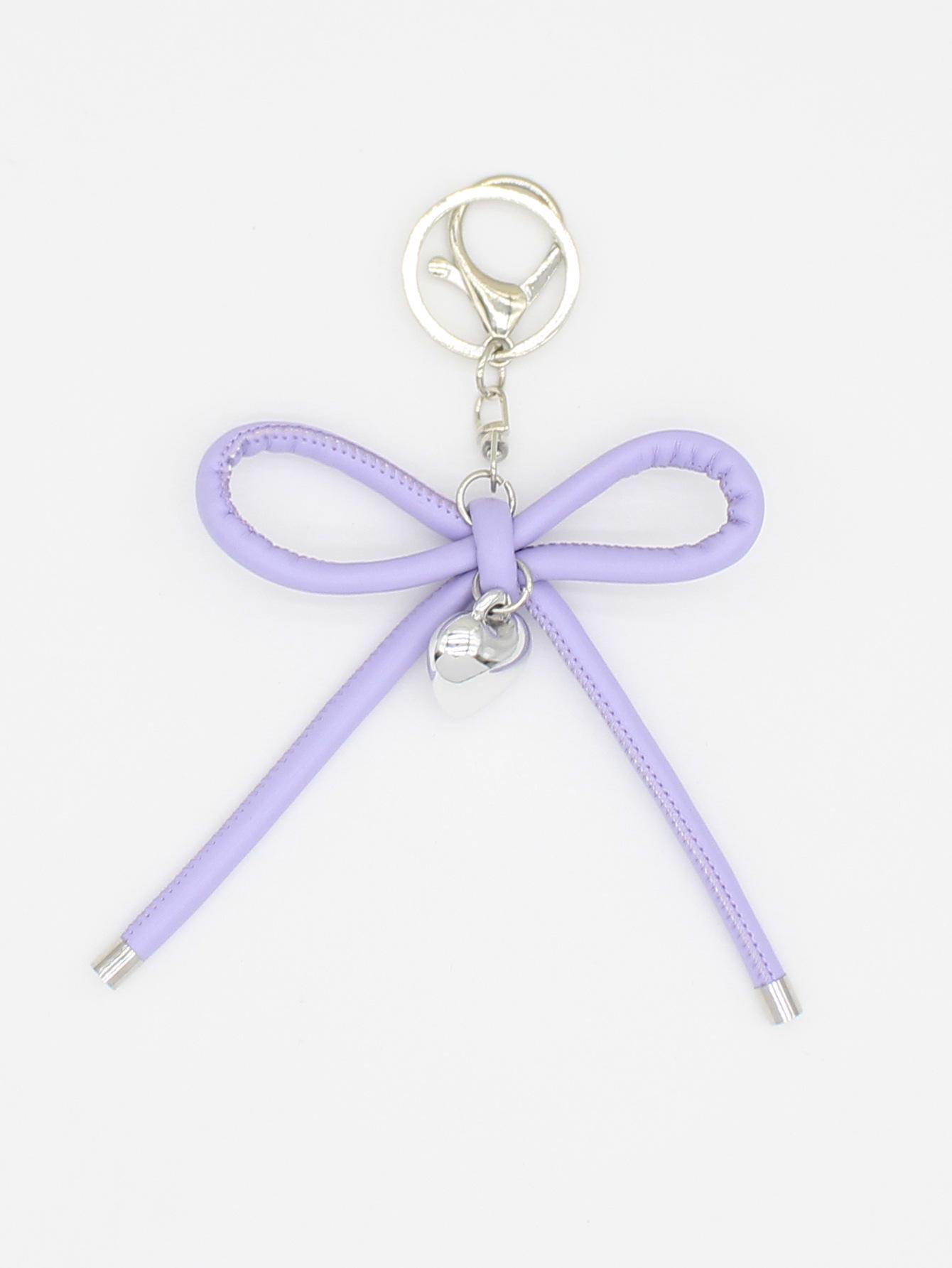 

INS Style Woven Leather Rope Keychain & Bow Bag Charm Lanyard
