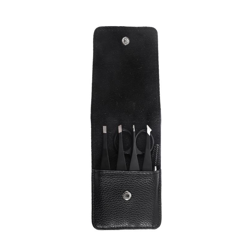 

1PC Eyebrow Clip Tool Tweezers Beard Puller Stainless Steel Slant Head 12cm*8.8cm*2cm чёрный