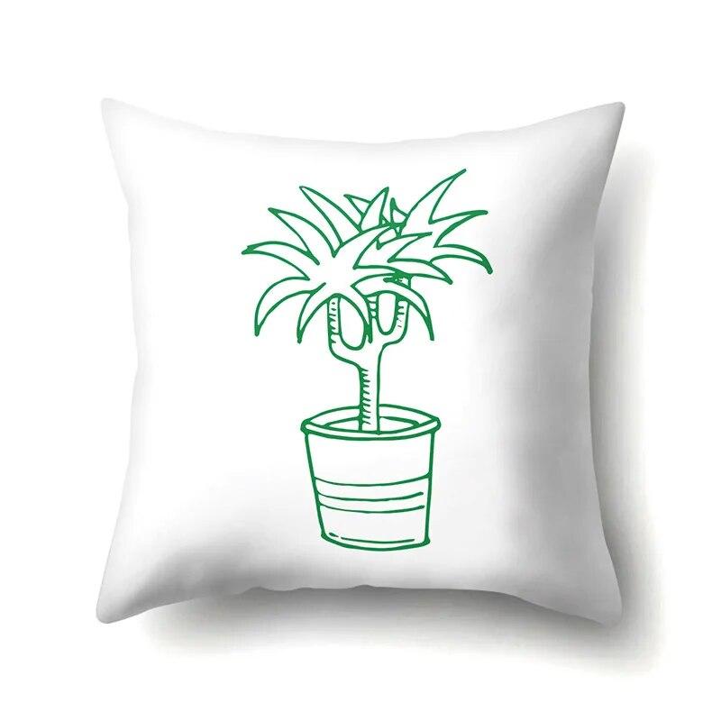 

Скандинавский стиль, зеленый горшечный узор, печать, удобная наволочка, диван-кресло 40x40cm