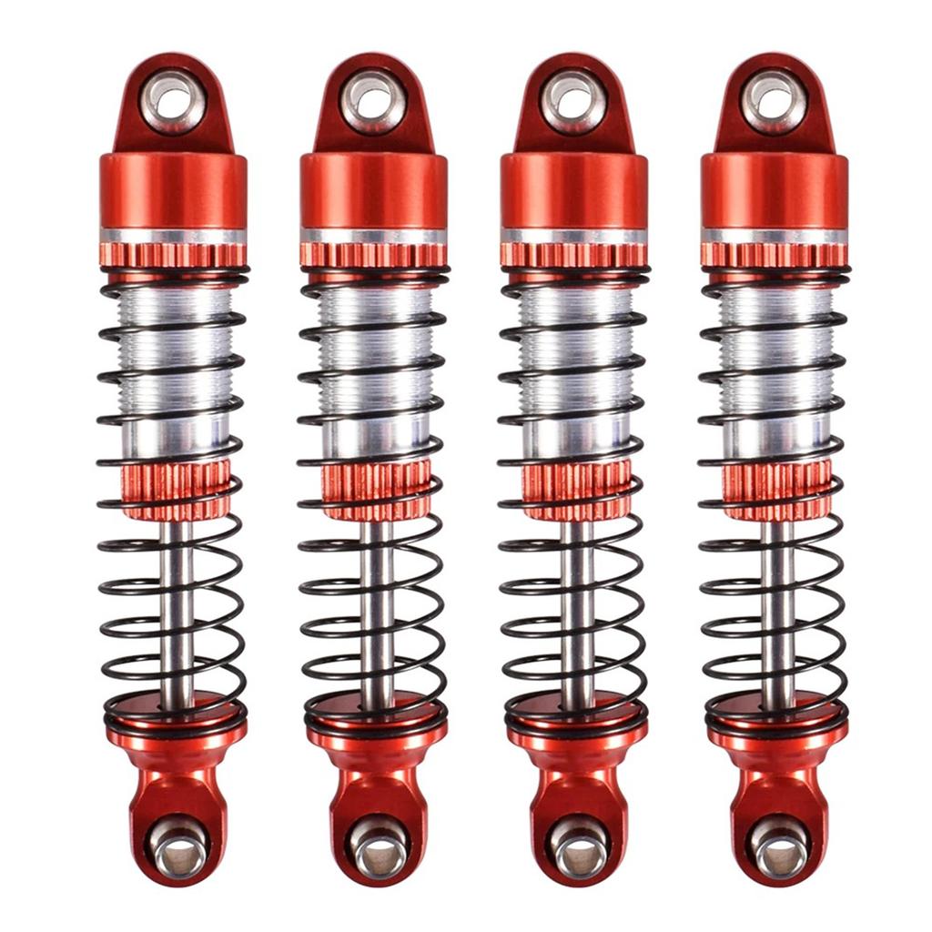 4pcs Oil Damper Upgrade Parts Metal RC Car Front Rear Damper Modification Accessories for 1/18 RC Car Crawler Racing Truck
