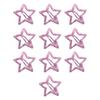 10pcs Stylish Lattice Star Hairpin Colorful Hair Clip Casual Wear Hair Barrettes for Teenagers and Children