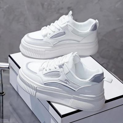 Women Sneakers Thick-soled Small White Shoes Women's Breathable Student Board Shoes Thick-soled Platform Shoes