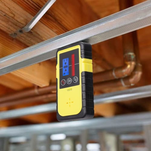 Firecore Rotating Laser Level Receiver, Digital Laser Receiver for Laser Levels, with Adjustable Accuracy and Volume, Dual-Sided LCD Display with Back