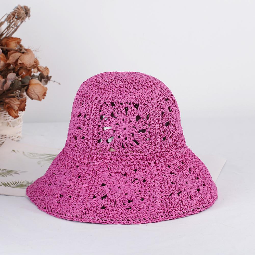 Women Straw Hats Crochet Hat Bucket Hat Uv Protection Sun Visor Beach Hats Women Visors Foldable Female Women Summer Sun Hat