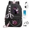 Anime Cosplay School Backpack With Chain Strap Teens - Lightweight Waterproof Canvas Rucksack High Students