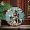 Gotische Vintage Skelett Toilette Metall Wandkunst Rustikales Badezimmer Dekor Schild