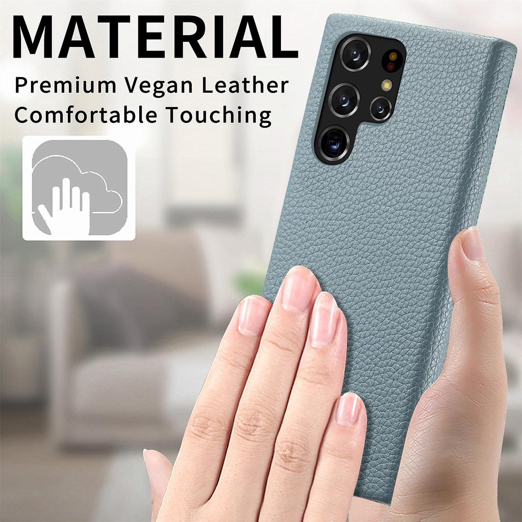 Y1 For Samsung Galaxy S22 Ultra 5G Slim Case Litchi Texture PU+PC Phone Cover