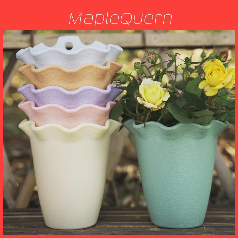 Vibrant Plastic Hanging Planter For Garden Or Balcony Wall Flower Pot Decoration