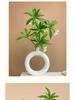 Lifelike Artificial Flower Arrangement - Potted Green Plants for Indoor Decoration in Living or Dining Rooms.