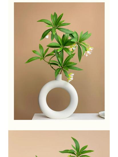 Lifelike Artificial Flower Arrangement - Potted Green Plants for Indoor Decoration in Living or Dining Rooms.