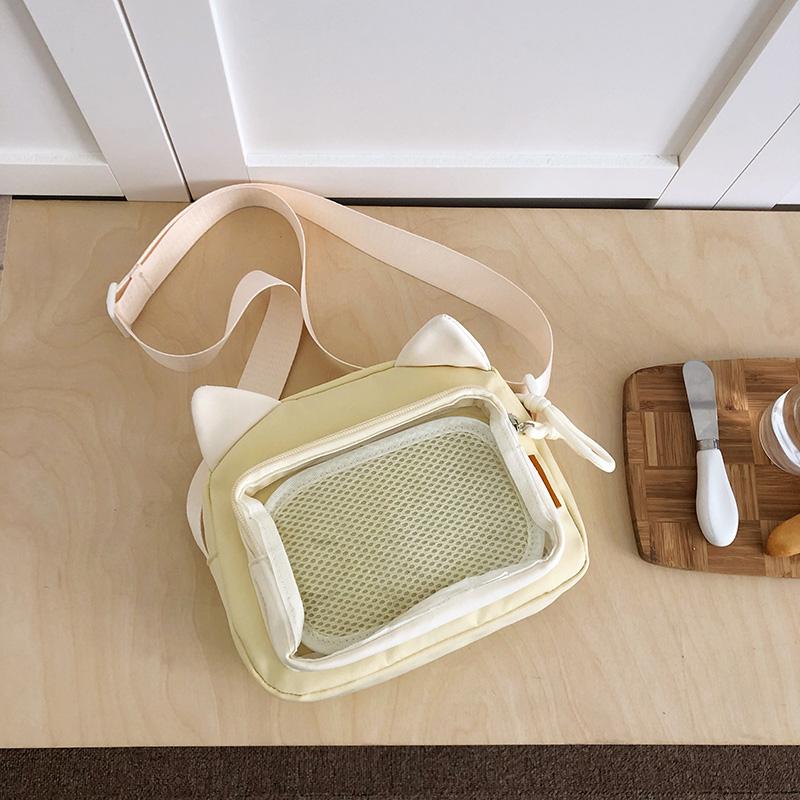 Fashion New Design Minimalist Cute Girls Ita Crossbody Bags Clear Window Pin Display Itabag Ladies Small Messenger Phone Purse