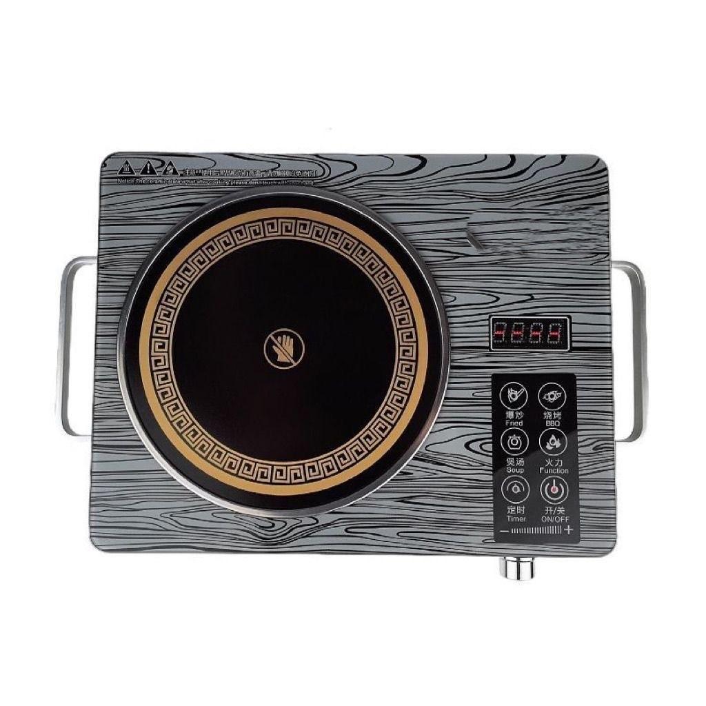 

Электрическая керамическая плита высокой мощности 3500 Вт, бытовая портативная инфракрасная электрическая инфракрасная плита, умный огонь, котел Woodgrain grey