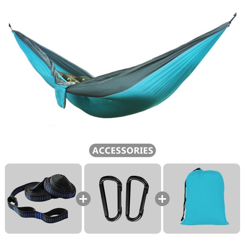 Outdoor Camping Survival Hammock 260*140cm Portable Durable Ultralight Nylon Parachute Hammock For 1-2 Person Hanging bed