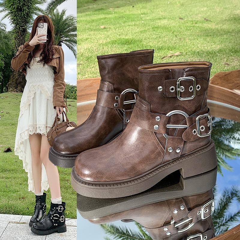 Small short boots women's Martin boots winter new elastic soft-soled thin boots long boots