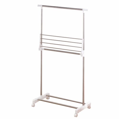 Takeda Corporation Compact, Multi-Functional Clothes Drying Rack SNM-002, 88.5 X 42.5 X 97 Cm, Silver
