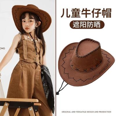 Children Western Cowboy Wind Wear Hat Women Climbing Bucket Hat Men Summer Grassland Travel Desert Travel