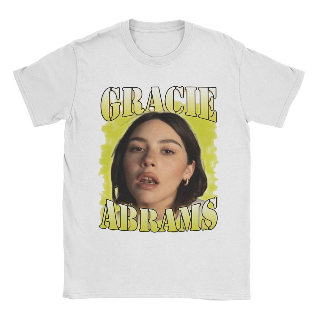 Vintage Gracie Abrams T-Shirts for Men Round Neck Pure Cotton T Shirt  Short Sleeve Tees Plus Size Clothing