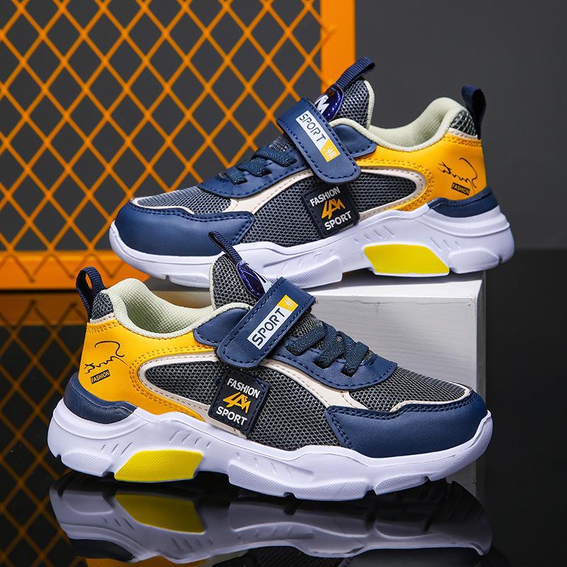 Chłopięce buty sportowe do chodzenia i biegania z siateczki skórzanej 2024