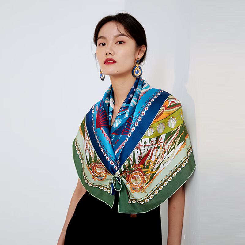 Aurora Cancer Zodiac Mulberry Silk Scarf