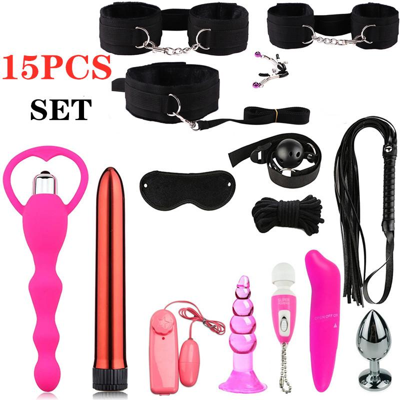 19PCS Set Bundled Binding Kit Erotic Restraint Set Bondage Bdsm Kit for