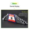 Dual-Use Wrench: Open-End & Ring Spanner 6-30mm Auto Repair Tool