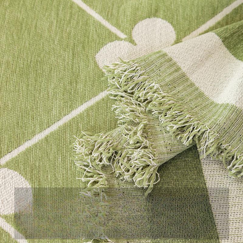 Fresh Four Seasons Universal Leaf Grass Chenille Sofa Towel All-Inclusive Universal Living Room Sofa Cover