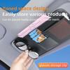 Car sun visor card bag glasses with zipper storage bag multifunctional storage bag leather storage bag for car transport