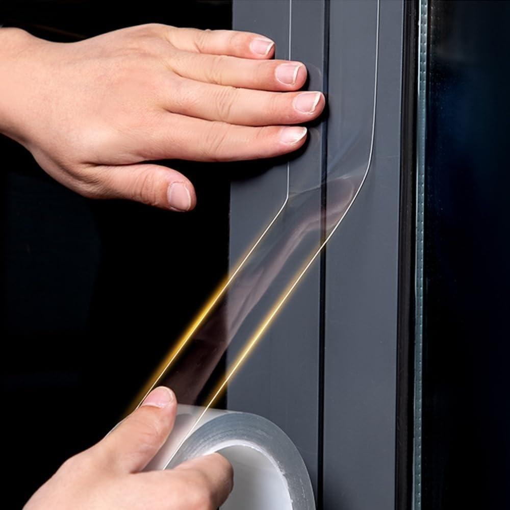 1pc 5m/10m/20mX5cm Transparent Window Weather Sealing Tape Weather Stripping Residue-Free Clear Window Insulation Tape