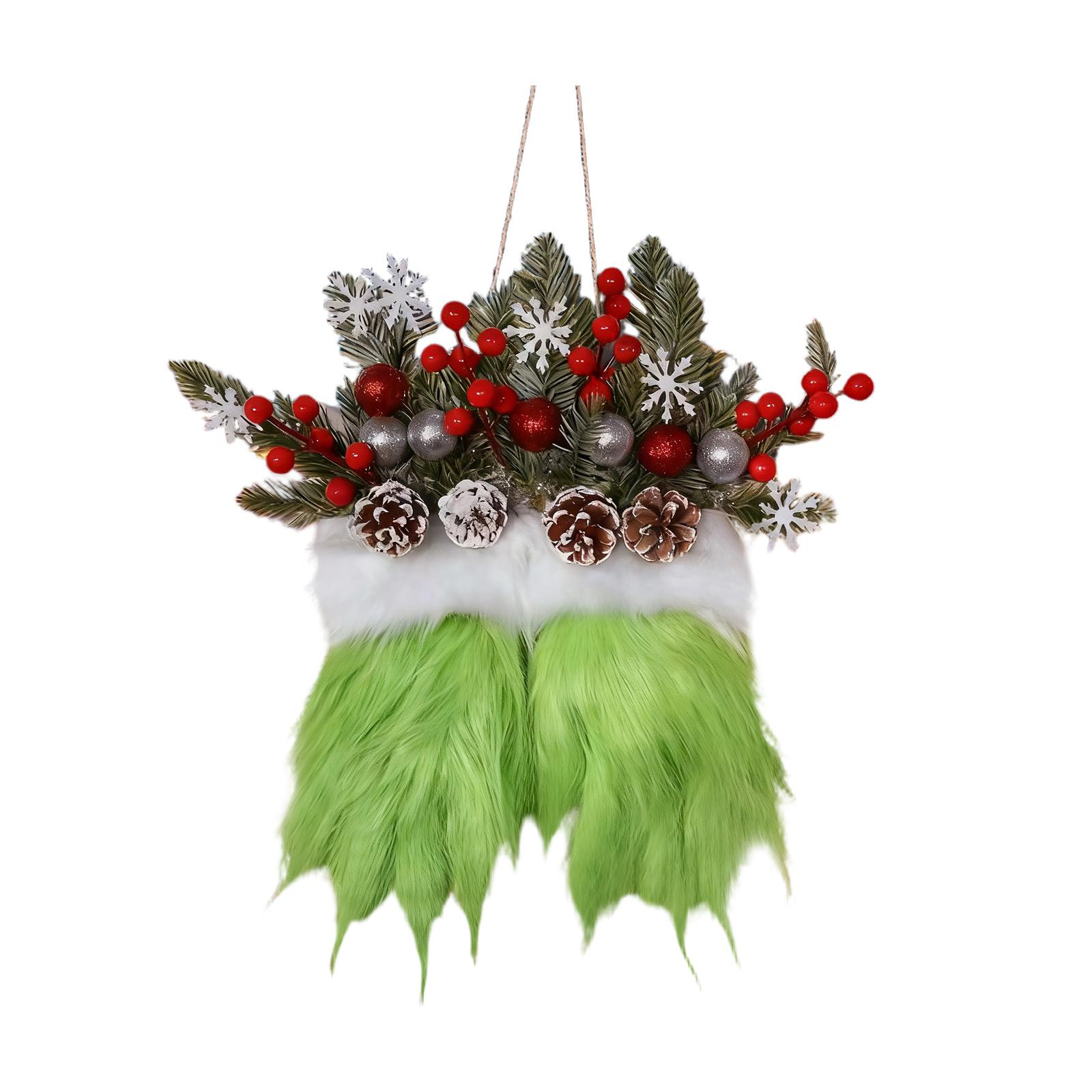 

Christmas Glove Wreath, Christmas Light Wreath, Artificial Wreath For Front Door, Christmas Ball Hanging Decoration One Size