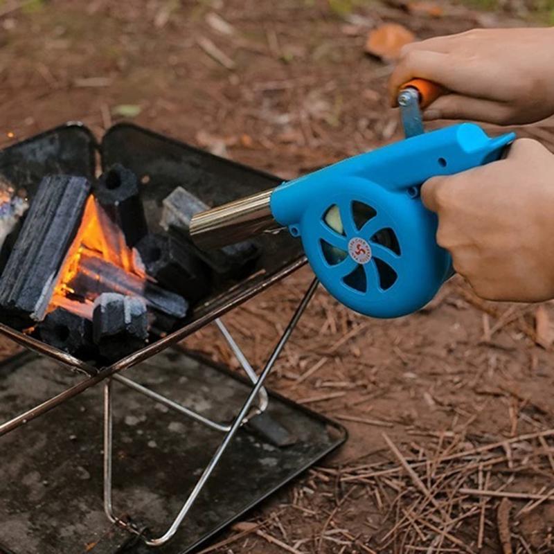 Portable Manual BBQ Blower Portable Charcoal Outdoor Grilling Barbecue Campfire Cooking Handheld Fire Starting