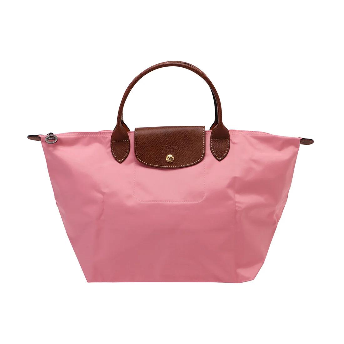 

Longchamp Le Pliage Original Logo Gold Hardware Nylon Tote Bag Medium Women tote bags Cotton-Candy-Pink 1623089P92 Basic Set (Bag)