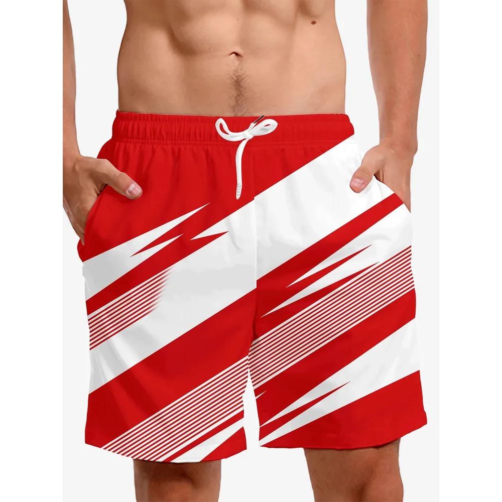 Fashionable Comfortable Plus Size Drawstring Loose Fun 3D Shorts Men Creative Colorful Summer Leisure Holiday Cool Daily Versatile Shorts