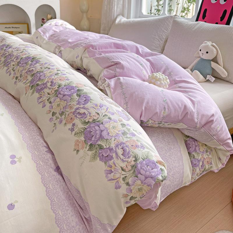Cotton Quilt Cover Plus Size Double Comfortable Quilt Cover Cartoon Single Quilt Cover Bedding