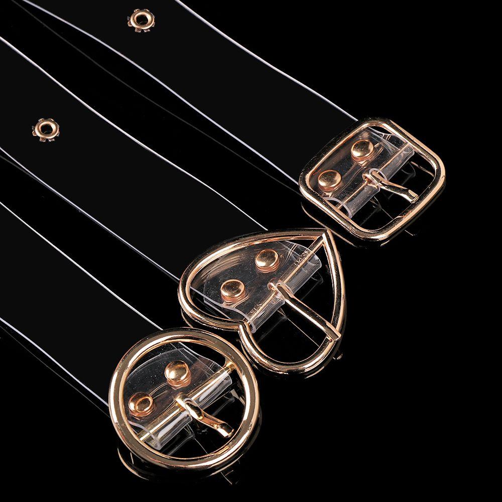 Mode Klare Dornschließe Transparentes Taillenband Rund Quadratisch Herz Punk Hüftgürtel Hüftgurt