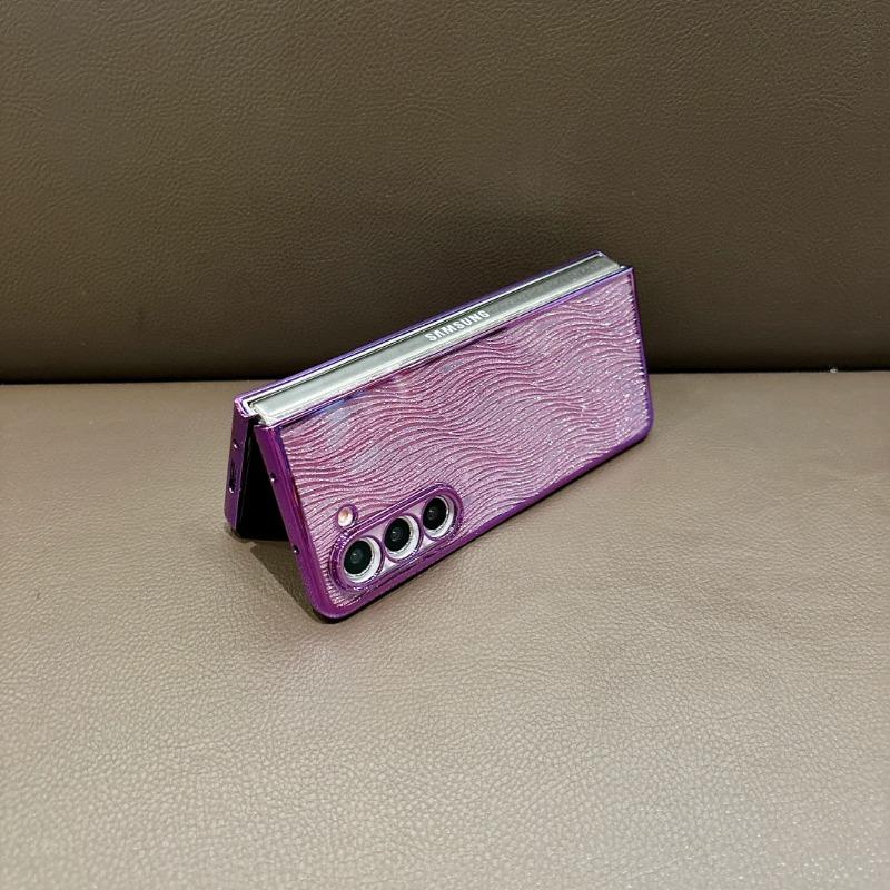 Coque de téléphone scintillante avec anneau électrolytique pour Samsung Galaxy Z Fold 6 5 4 3 Fold 6 Fold 5 Fold 4 Fold 3 Coque magnétique antichoc
