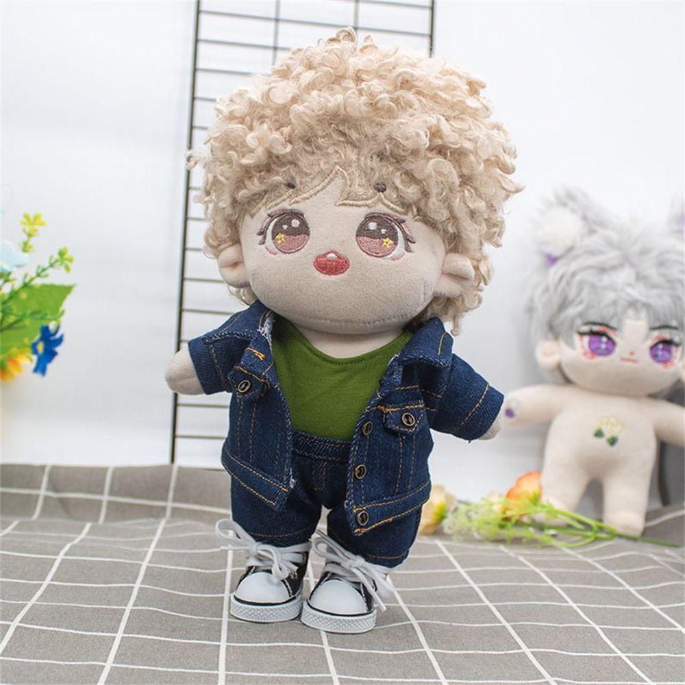 10cm Fashion Jeans Pants Jacket Suits Doll Clothes Cotton Doll Casual Wears Coat Tops 1/12 Dolls Clothes Accessories