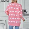 BITCED Knit Cardigan - Mid-Length Button-Up Sweater for Women: Sweet and Fashionable for Fall/Winter