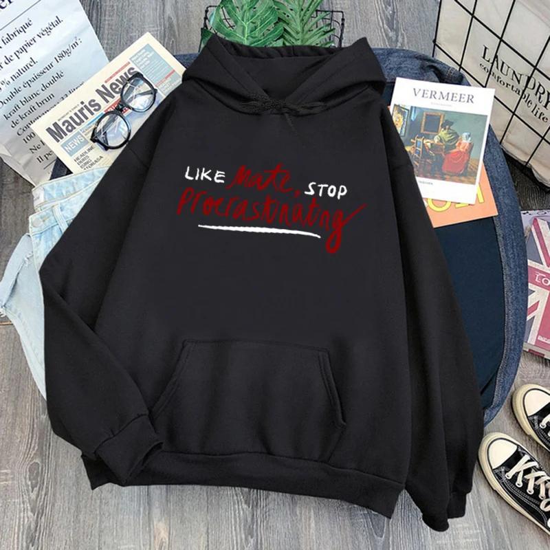 I Am Not Graphic Sweatshirt Korea Stray Kids Hoodies Women Cartoon Harajuku Gothic Girls Kpop Streetwear Women's Clothes