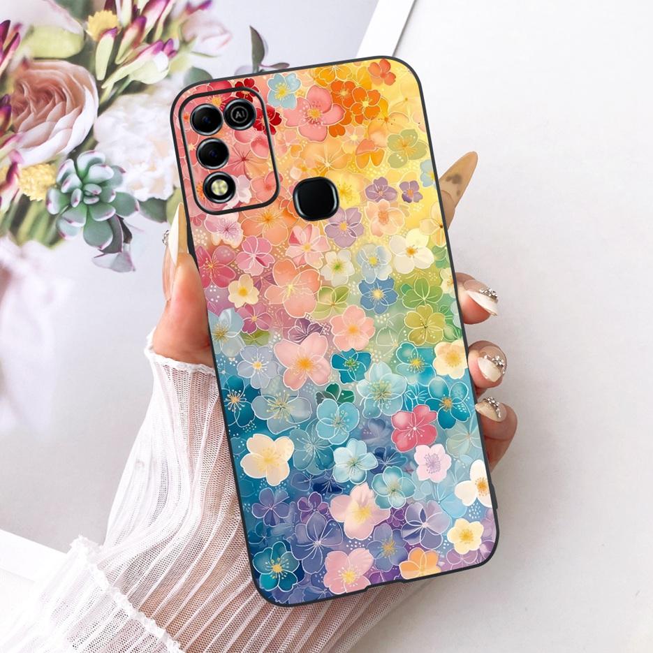 For Infinix Hot 11 Play Case Stylish Butterfly Tree Painted Cover Soft TPU Phone Case For Infinix Hot 10 Play X688C X688B Fundas