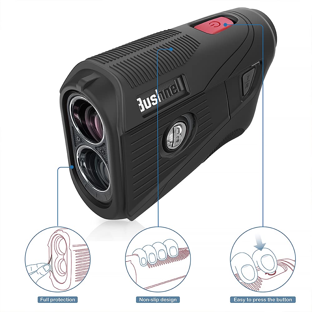 TUSITA Silicone Case Compatible with Bushnell Tour V5 Slope Shift Laser Golf Rangefinder Black -