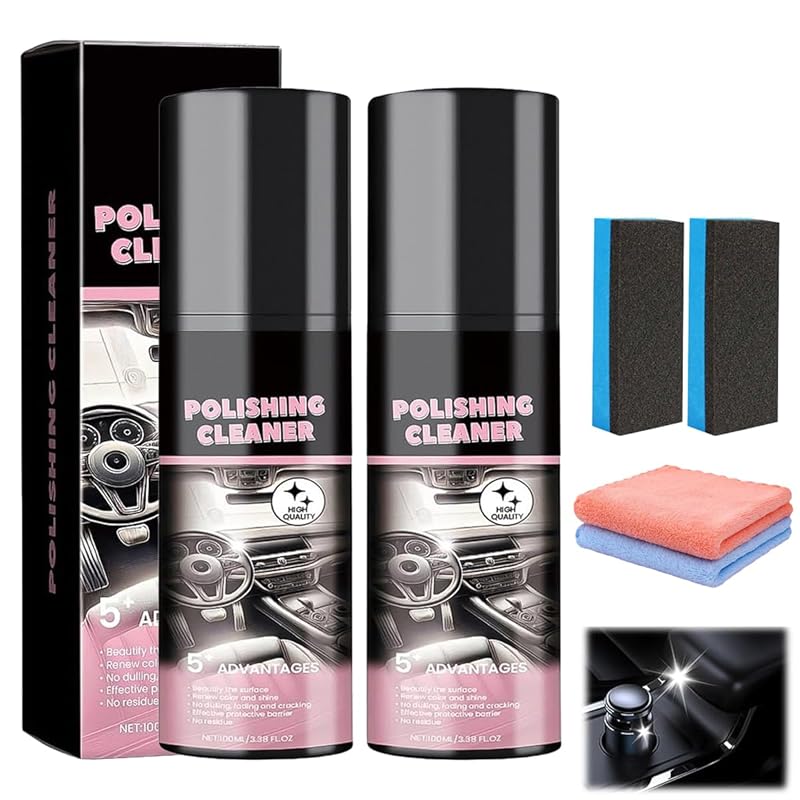 Polishing Cleaner, 2025 New Car Interior Cleaner, Polishing Cleaner Car Interior, Total Interior All Purpose Cleaner for Rubber, Leather, All Purpose