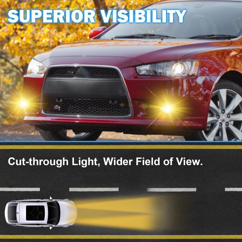Halogen Fog Lights for Mitsubishi Lancer 2007 - 2015 Front Bumper Driving Fog Lamp Assembly with Switch & Wiring Harness