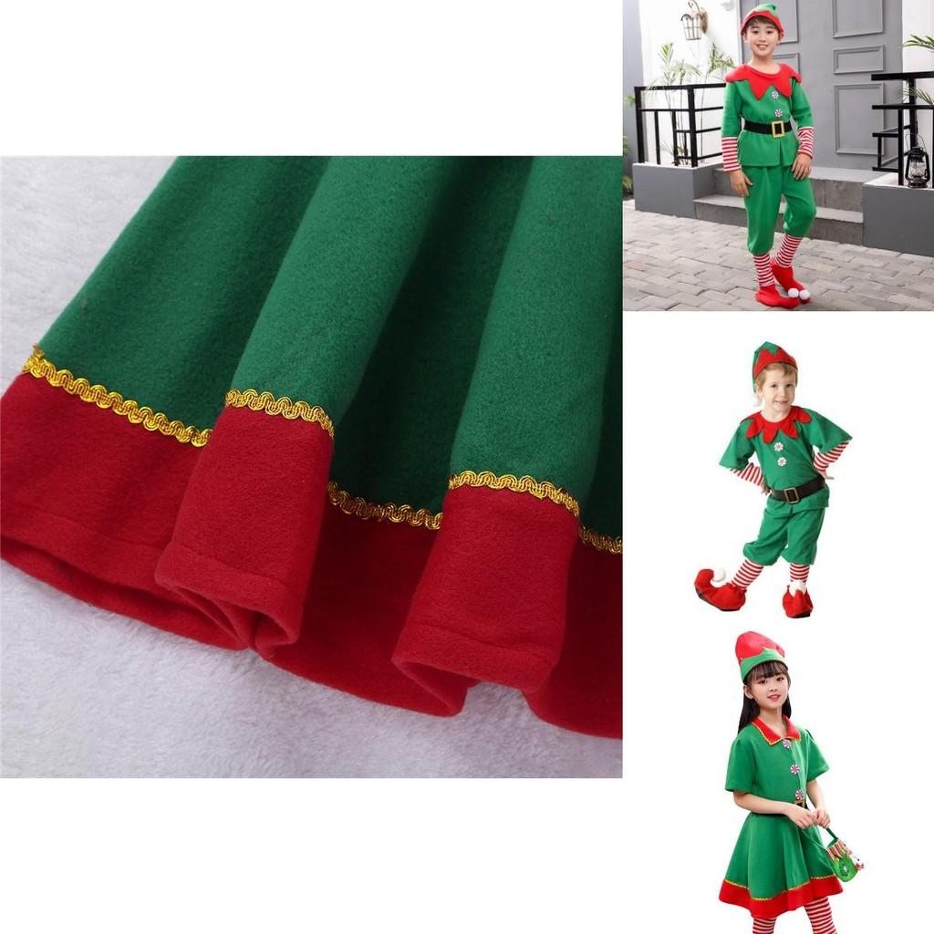 Festive Green Elf Santa Claus Costume For Adults And Kids Perfect For Family Christmas Celebrations