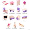 1/12 Scale Doll House Simulation Wood Desk Furniture Set for Living Scene Decor Pretend play