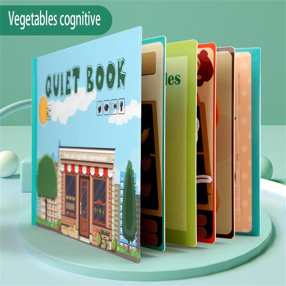 Quiet Book Sticker Puzzles Toy Baby Educational Montessori Early Education Children Cognitive Paste Matching Card Game Toy
