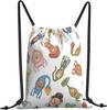 Barasu Kobito Zukan Gym Sack, Knapsack, Drawstring Bag, Lightweight, Waterproof, Travel, Outdoor, Sports, Gym Bag, Exercise Training, Unisex, Large Ca