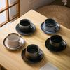 Japanische Vintage Keramik Kaffeetasse Restaurant Zuhause Teeset Teetasse mit Untertasse Büro Trinkbecher Geburtstagsgeschenk Heimdekoration